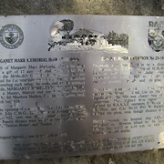Memorial plaque for Margaret Marr Memorial Home